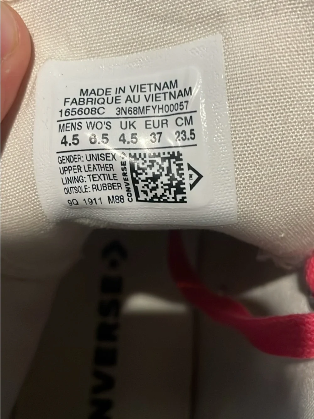 Converse Kids High-Top Sneakers in Coral Pink with White Laces